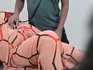 indian doctor examines lady patient thoroughly in clinic 🩺😉