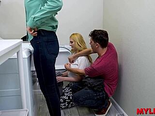 mommys ass pounded in laundry room 3some 😈🍑