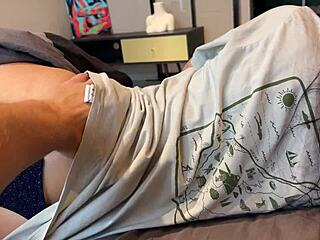 horny wife shares bed riding cock deepthroat cum covered