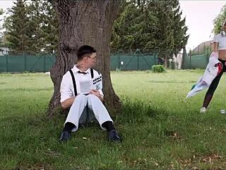 czech milf seduces young stud after morning run