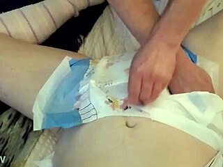 hairy abdl princess enjoys intimate diaper change session