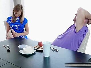 caring daddy makes horny asian bride pussy take rough care