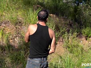 outdoor painter briana banderas fucks lumberman in quickie sex