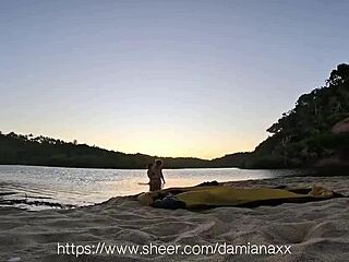 wild blowjob during paragliding adventure surprise ending