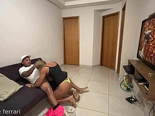 Hotwife brazilian anal creampie fisting during husband's game absence